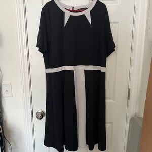 Eloquii A Line Color Block Dress Plus Size 24